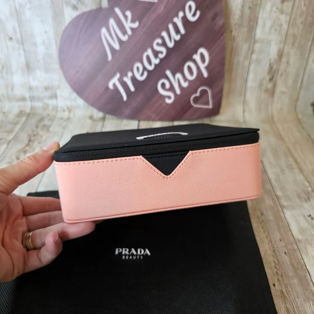 Prada Beauty Case Medium Black and Pink